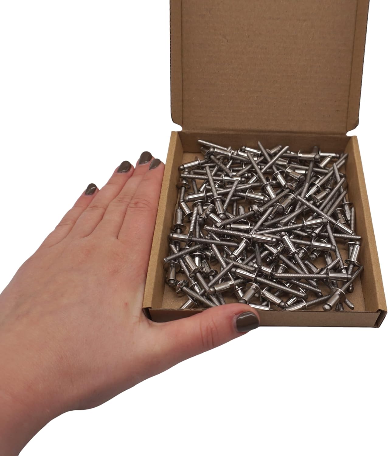 (Pack of 100 pcs) Stainless Steel Blind Rivets 4.8 x 10 mm, Dome Head, Pop Rivets, DIN 7337, A2 Rivet, Grooved Mandrel (100 - Image 5