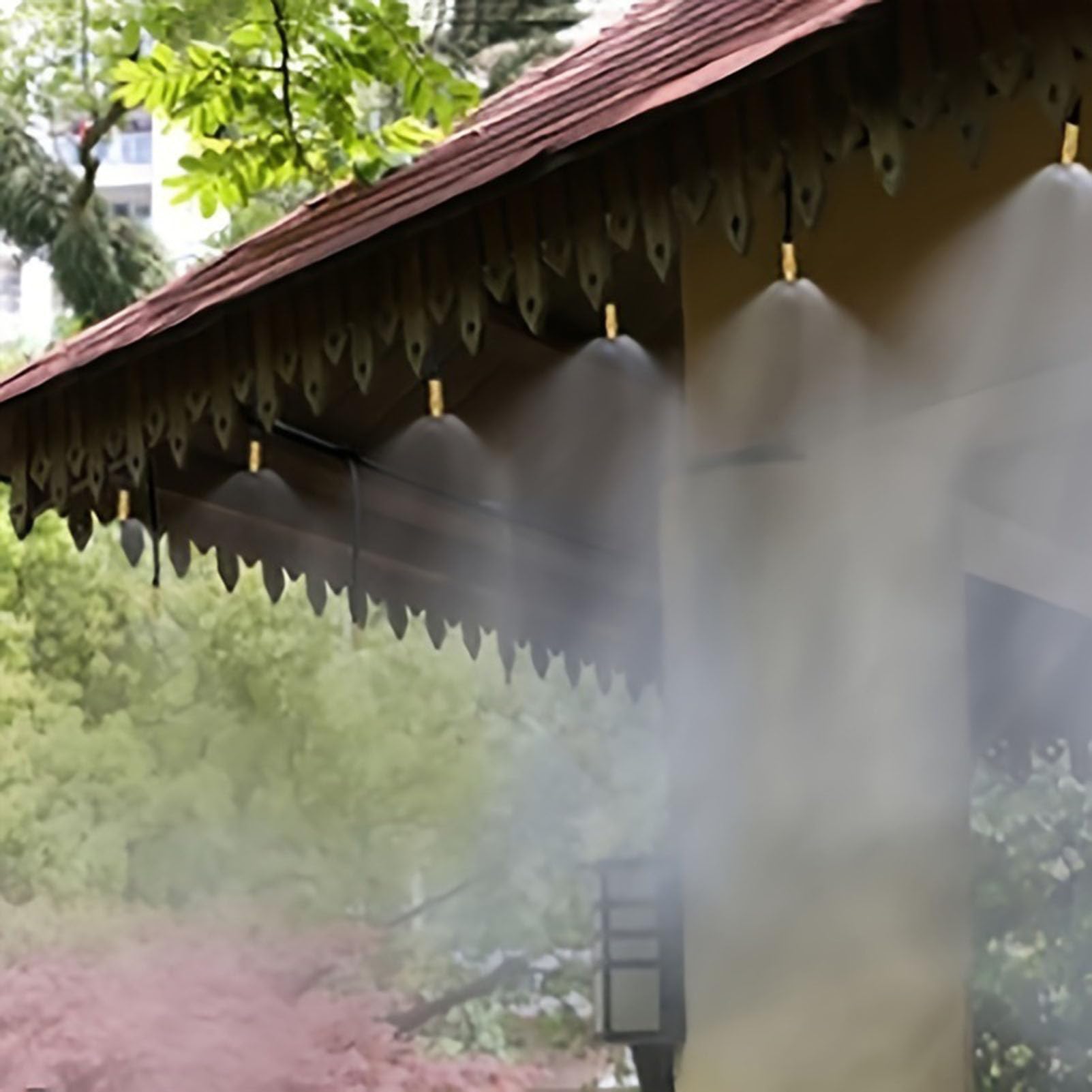 Système d'irrigation de jardin de 30 m - Système d'irrigation goutte à goutte - Avec buses de pulvérisation en cuivre de 4/7 mm - Pour pelouse, irrigation, refroidissement