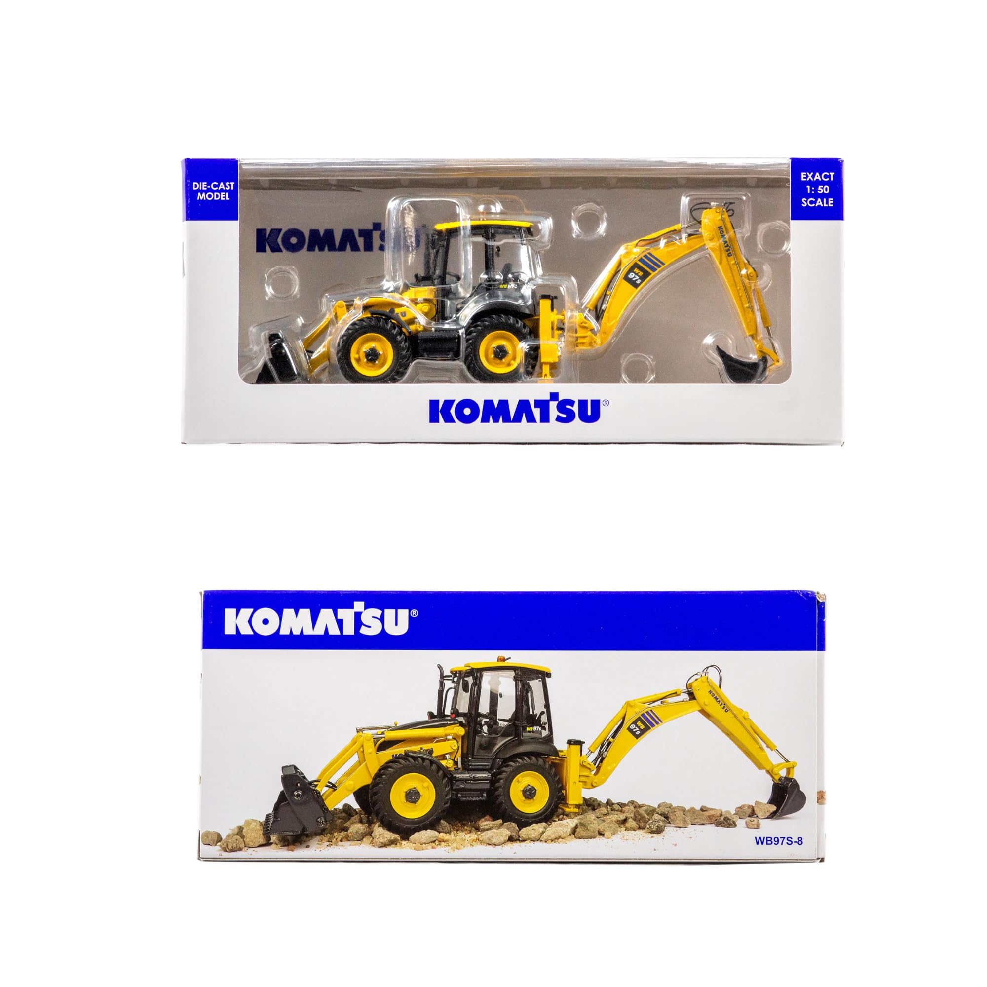 Amazon.com: Universal Hobbies Komatsu WB97S-8 4WD Backhoe, 1:50