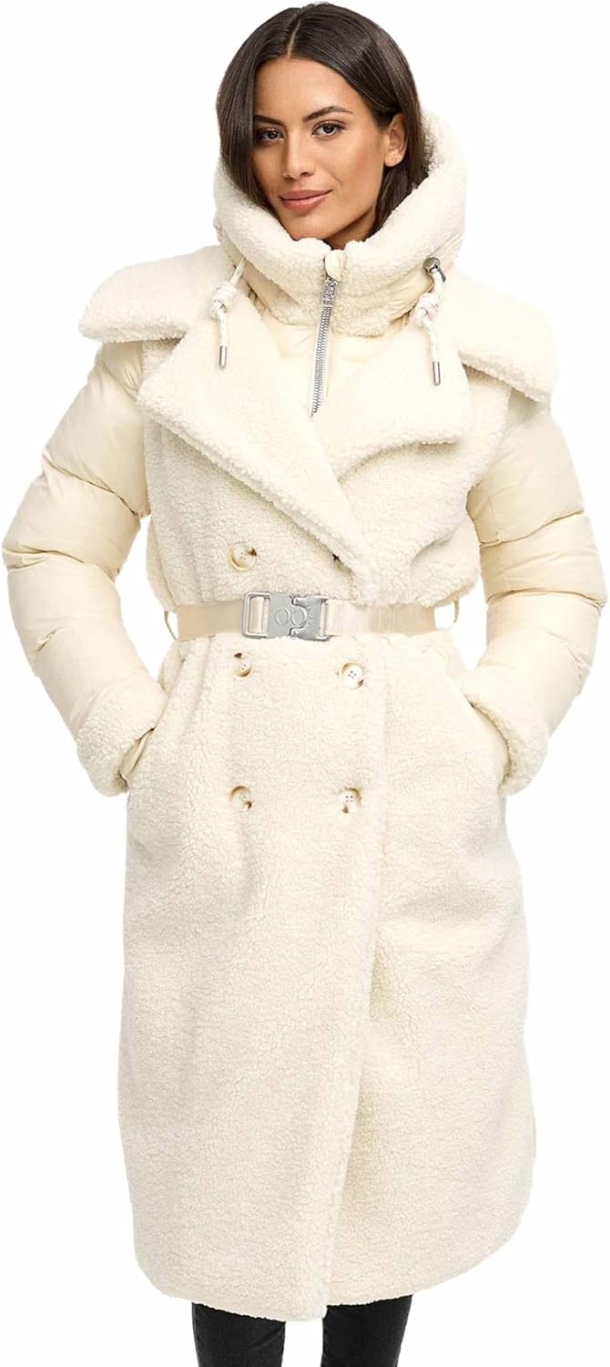 Navahoo TEDDYZAUBER - Wintermantel - light taupe/taupe