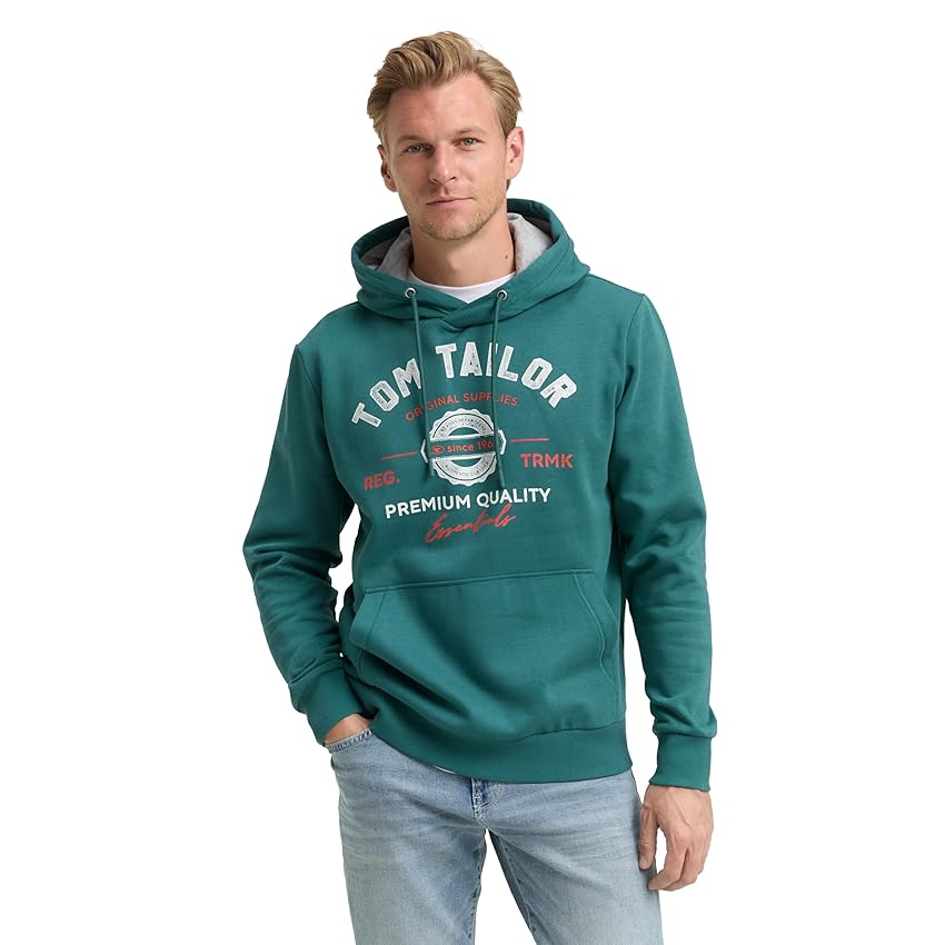 TOM TAILOR 1043292 Maglia di Tuta, 14171-Jasper Green, XXL Uomo