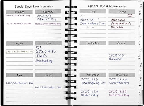 Miniatura 4 de UtyTrees Libro de contraseñas con pestañas alfabéticas de la A a la Z, protector de contraseñas y cuaderno de contraseñas para el hogar u oficina,