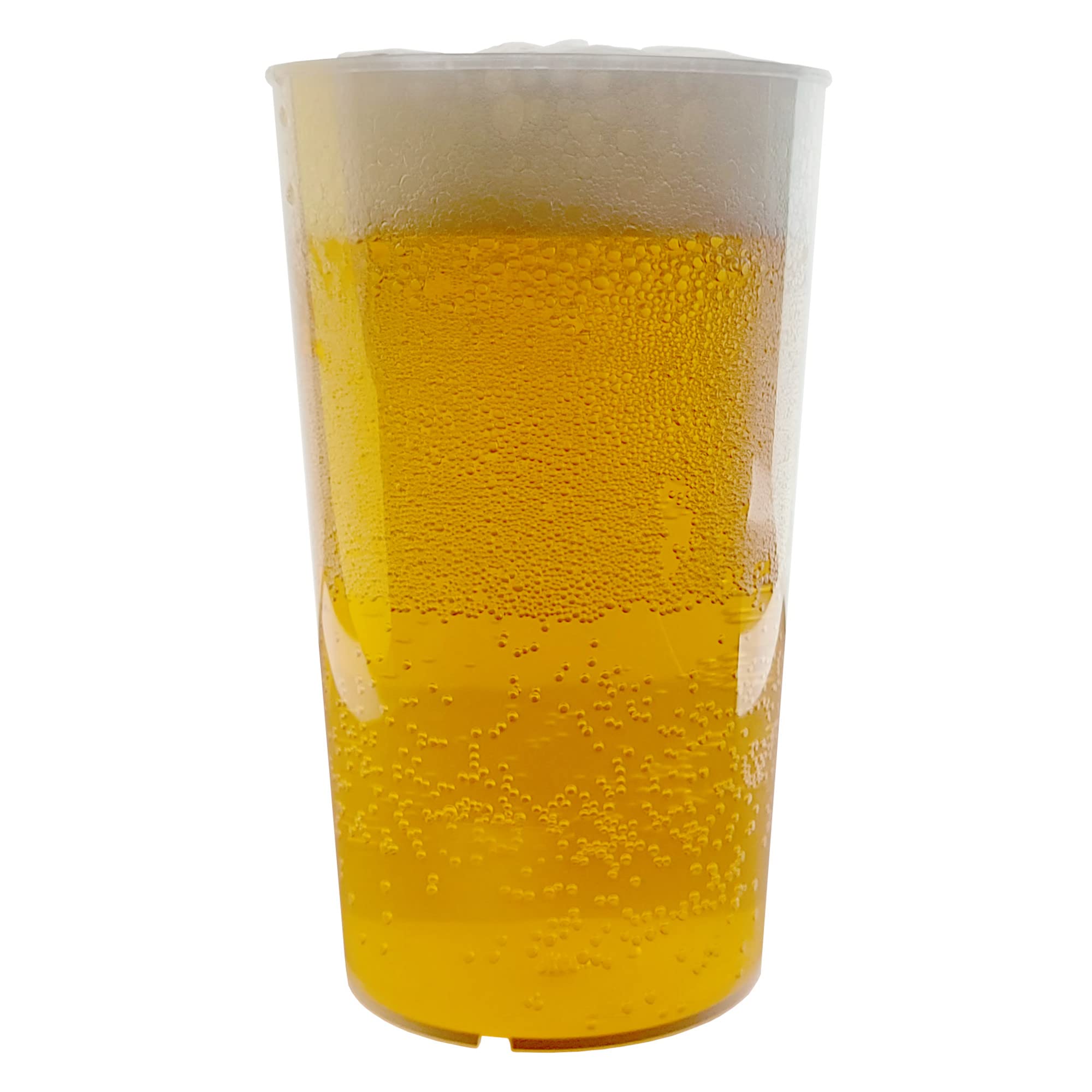Gastro-Bedarf-Gutheil 50 Extra Starke Mehrwegbecher 400ml 0,4l 16oz mit Eichstrich Formstabile Trinkbecher, Bierbecher, Eventbecher mit extra dicker Wand