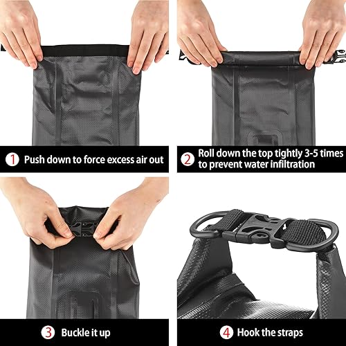 Miniatura 9 de Kit de primeros auxilios impermeable con parte superior enrollable, kit de emergencia con contenido impermeable para pesca, kayak, barco, natación,