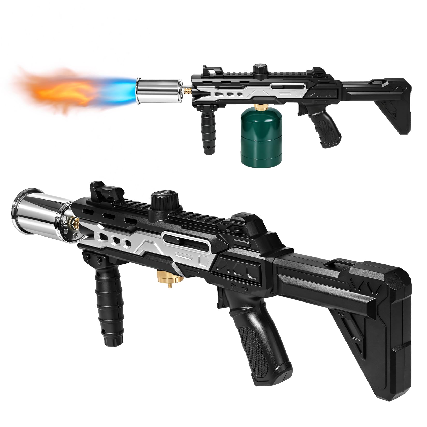 Pistola de propano con llama ajustable, soplete de cocción de alto rendimiento para barbacoa, filetes, camping y arranque de carbón (tanque no incluido)