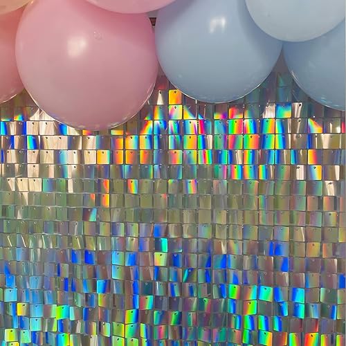 Miniatura 9 de Paquete de 25 paneles de telón de fondo de pared brillante con lentejuelas rojas, telón de fondo de fotos para cumpleaños, boda, compromiso,