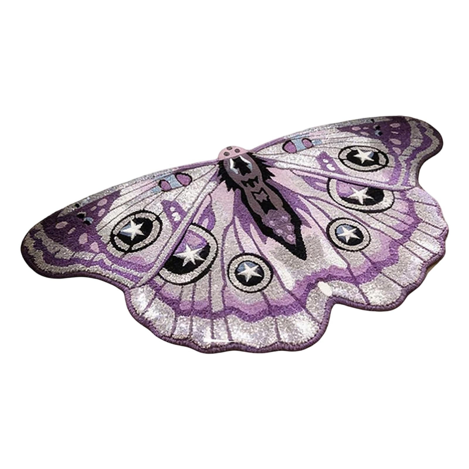 Kfwfuaee C Butterfly Area Rug For Bedroom 60X90cm Floor Pad Soft Accent Mat With Grip Backing For Living Room And Entryway Decor Butterfly Area Rug Artisti Floor Mat Soft Accent Arpet Bedroom Decor Entryway