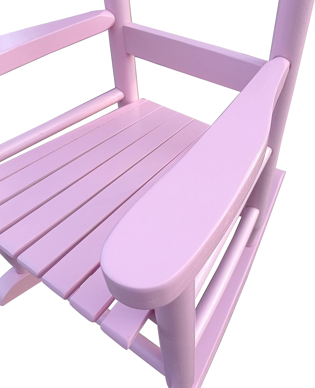 Childs Wood Rocking Chairs Classic Porch Rockers for Boys and Girls Indoor Outdoor Kids Rocking Chair Seats Childrens Furniture Rocker for Nursery Bedroom (A Type-Pink)