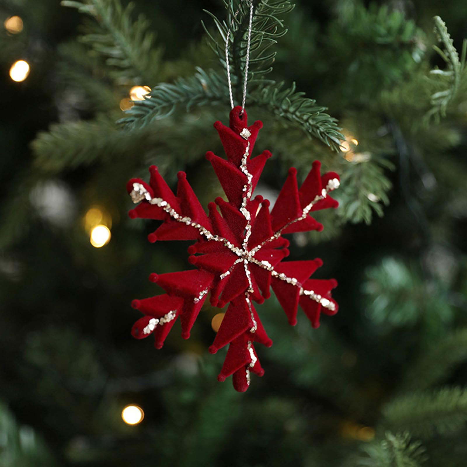 Confezione da 5 ornamenti per albero di Natale affollati a forma di stella, ghirlanda di renne, ciondoli per decorazioni natalizie, accessori fotografici, ciondoli a forma di stella