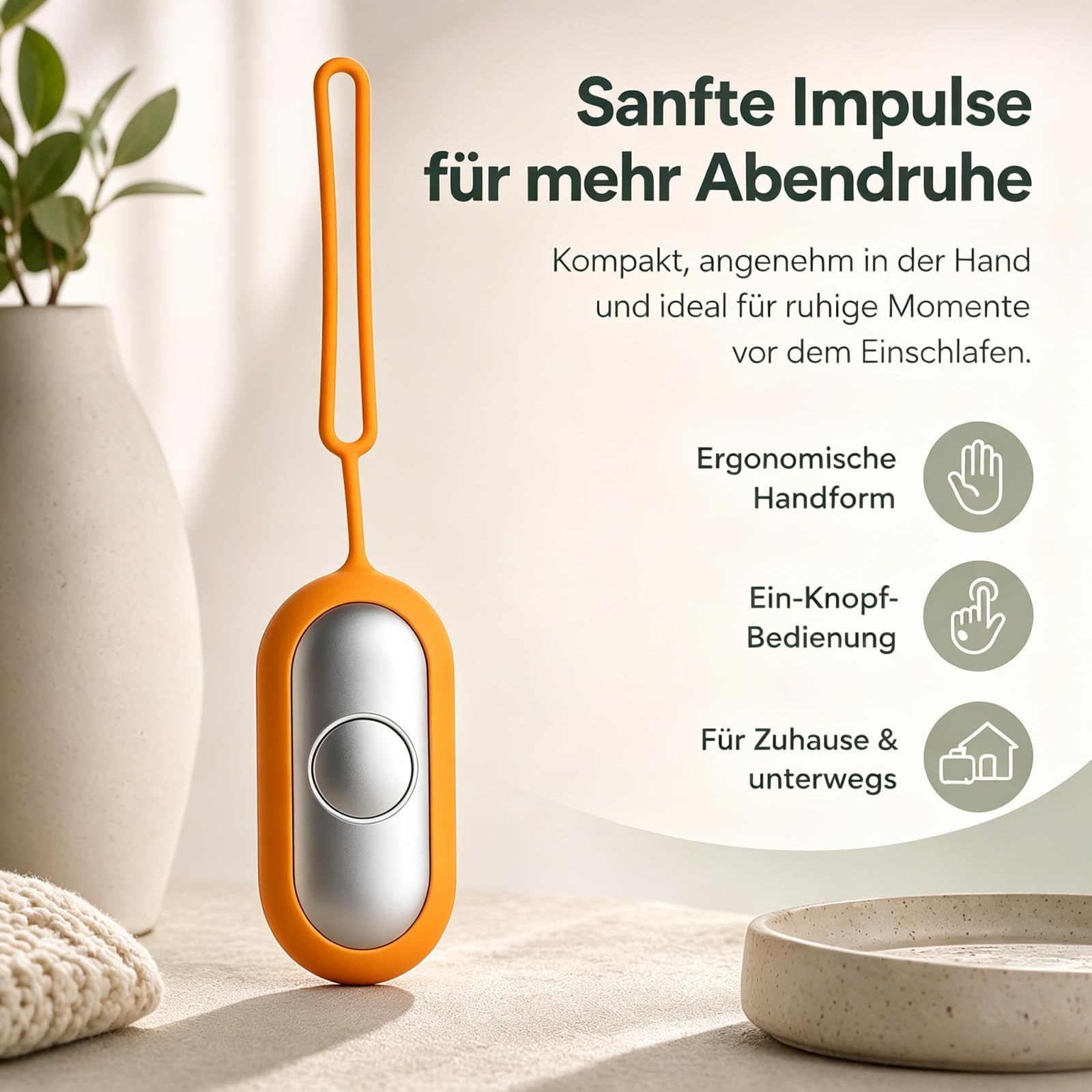 Calmbeez Gerät Mit USB Aufladung Für Entspannung Und Besseren Schlaf Handheld-Mikrostrom-Schlafhilfe, USB-aufladbar, stressabbauend, für tiefen Schlaf (Grau)