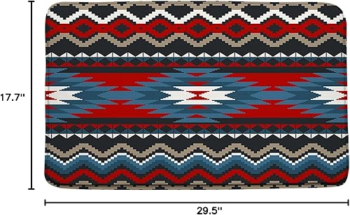 Miniatura 3 de Sunhe Imprimir espuma viscoelástica de microfibra, nativo americano azteca, colorido suroeste navajo, abstracto, retro, tribal, geométrico, bohemio,