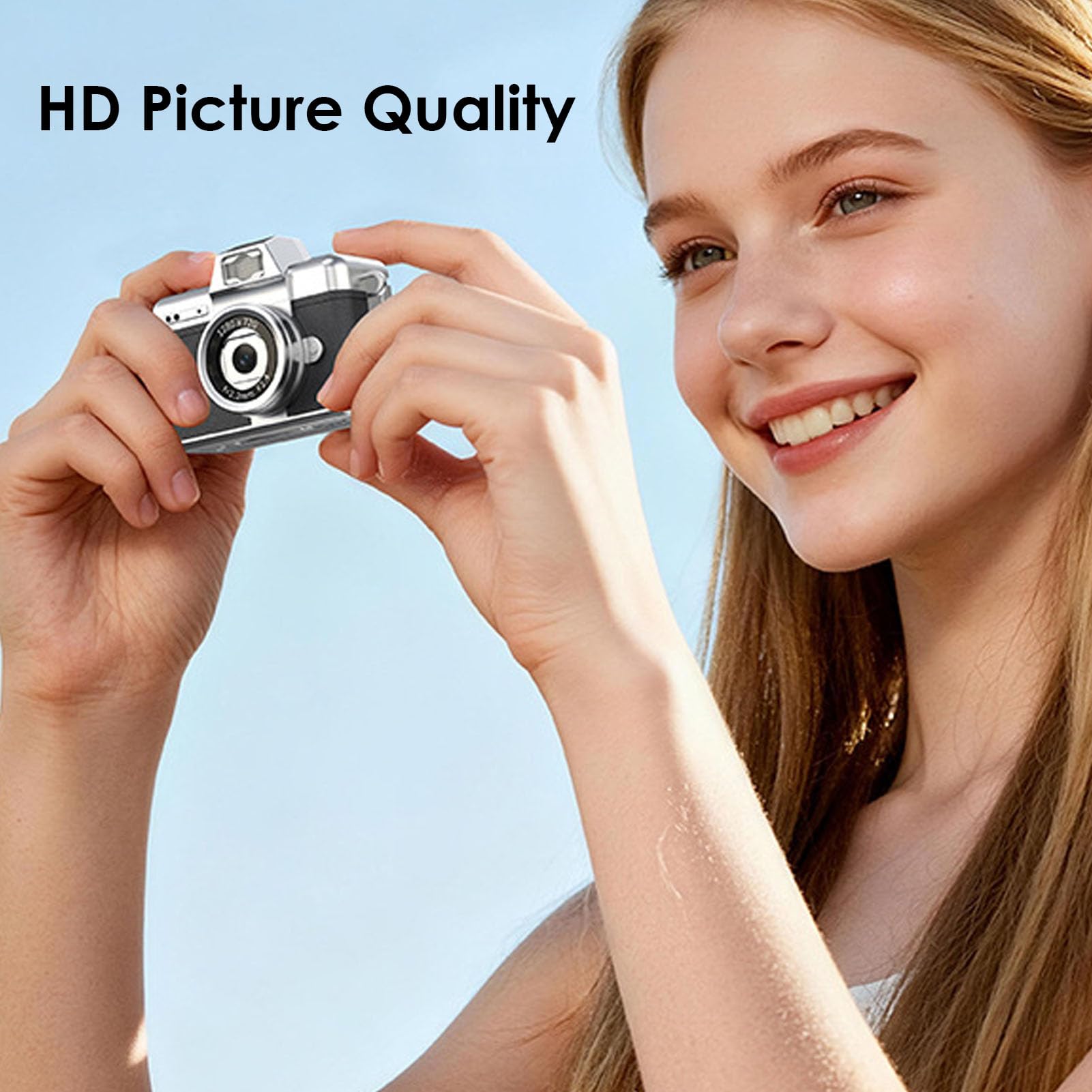 LICAEVEY Videocamera Digitale Vlog CCD, Display Ribaltabile HD da 1,47",
