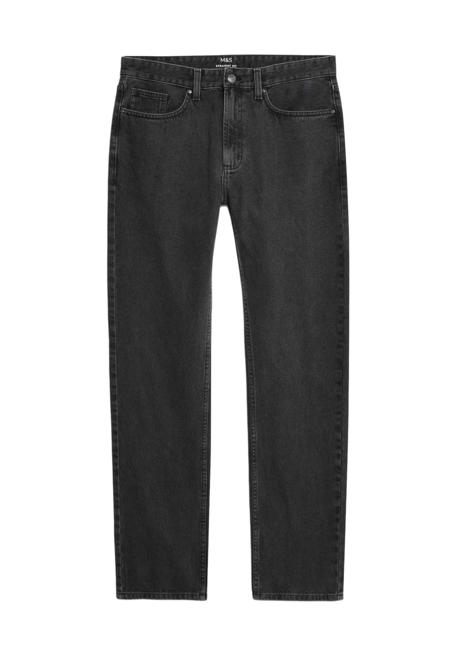 Marks & Spencer Jean Homme Coupe Droite en Pur Coton