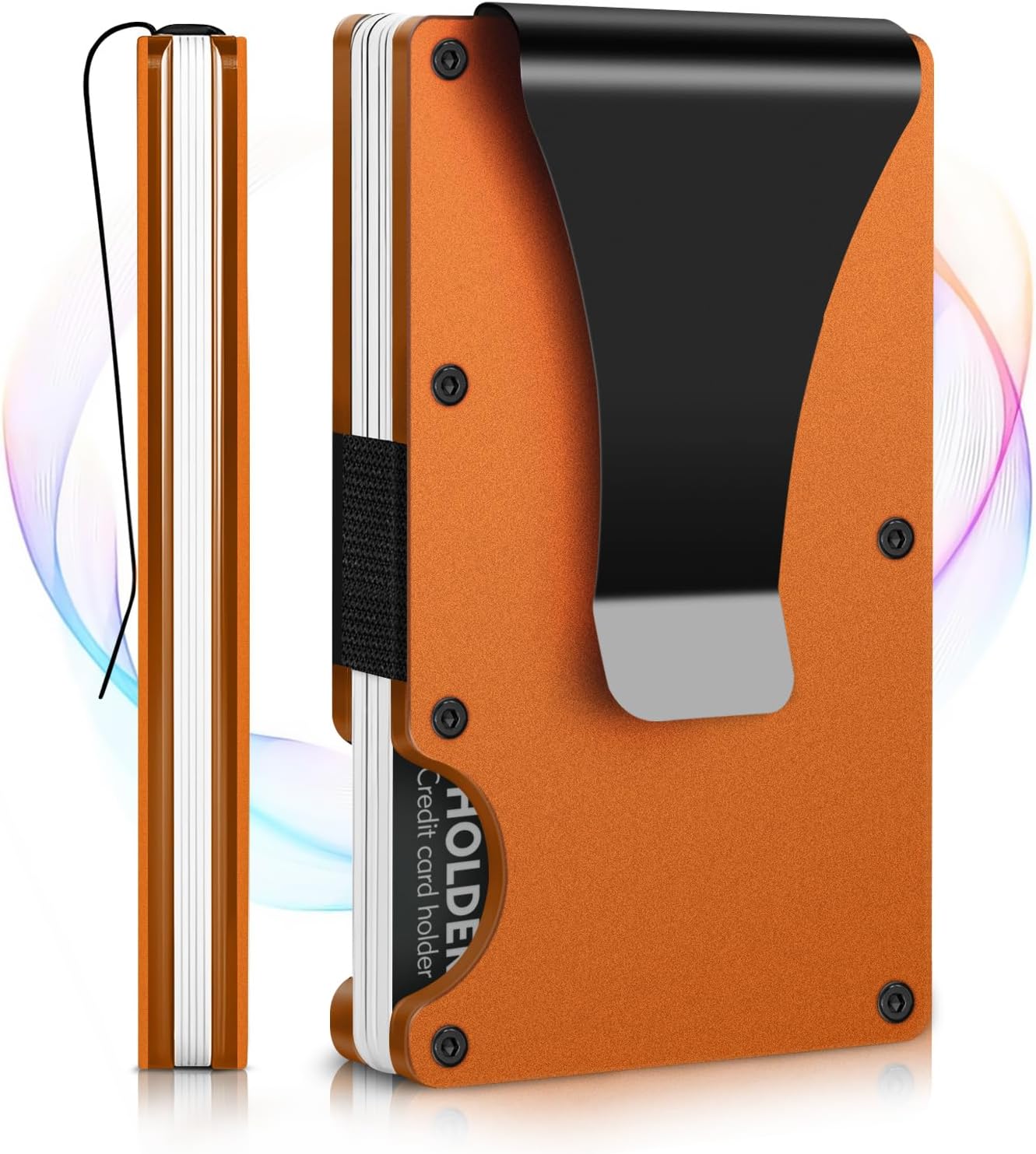 Minimalist Slim Wallet For Men with MoneyClipCredit Card