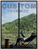 Vista 1 de Yotache Pantalla magnética personalizada para puerta de 25 a 35 pulgadas de ancho, cortina de red de poliéster reforzada para puerta trasera