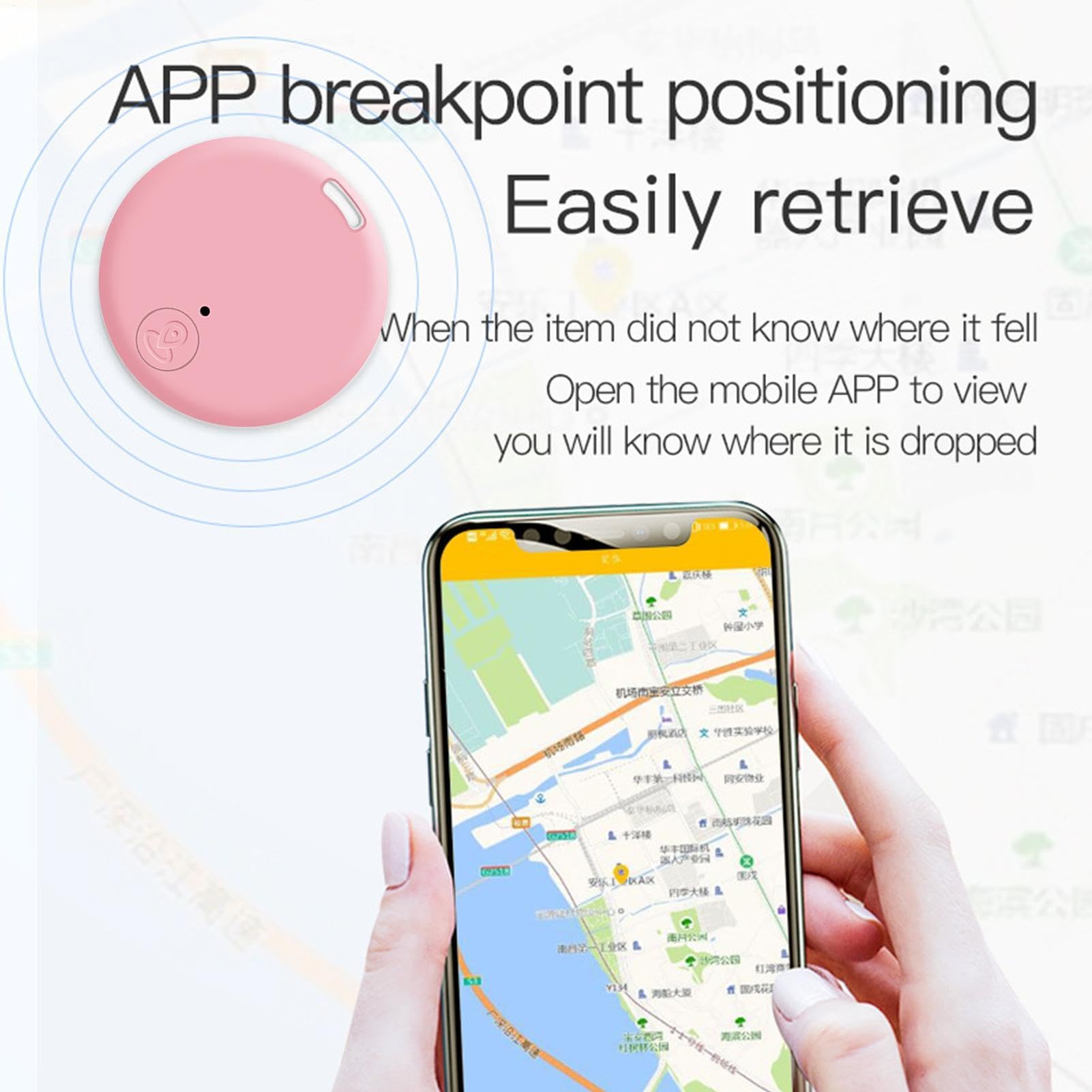 Tracker GPS Portachiavi – Localizzatore Bluetooth 5.0 Per Oggetti, Animali E Chiavi, Suoneria E Vibrazione, App IOS/Android - 2