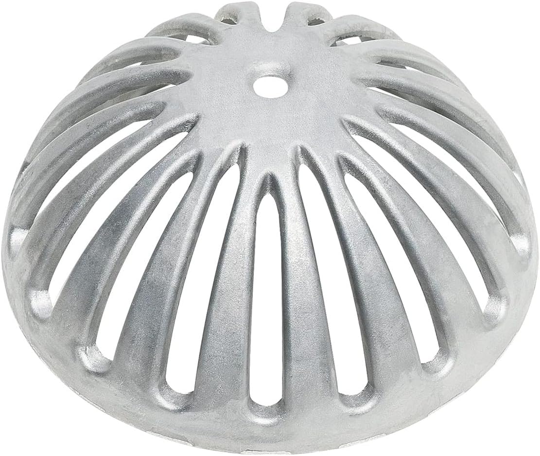 Leyso Heavy Duty Aluminum Dome Floor Drain Cover and Drain Strainer, Removable Outdoor Drain Cover, Dome Strainer for Restaurant, Home, Garden, Roof Top 5-1/4" Diameter x 2-1/4"H (1 PCS)