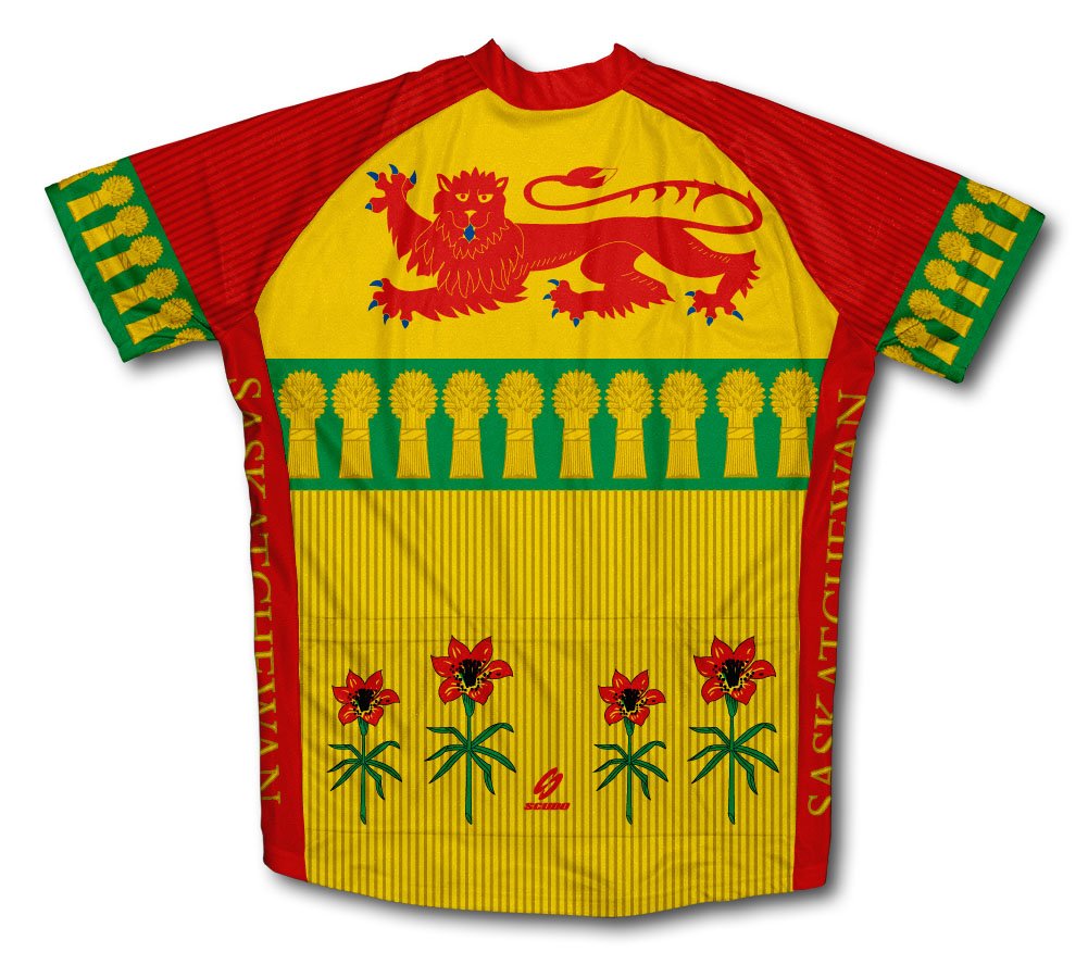 ScudoPro Saskatchewan Short Sleeve Cycling Jersey for Men - Size 4XL Red