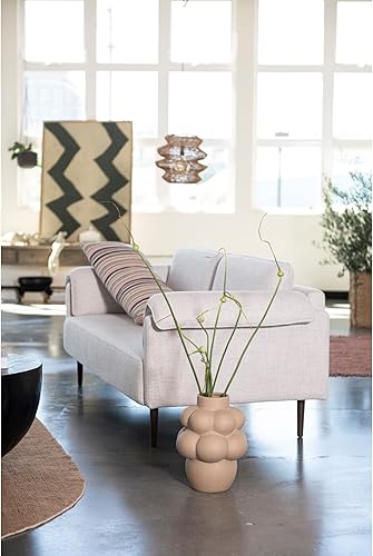 Miniatura 3 de Bloomingville Burbuja formada de gres, jarrón con acabado de arena, marfil