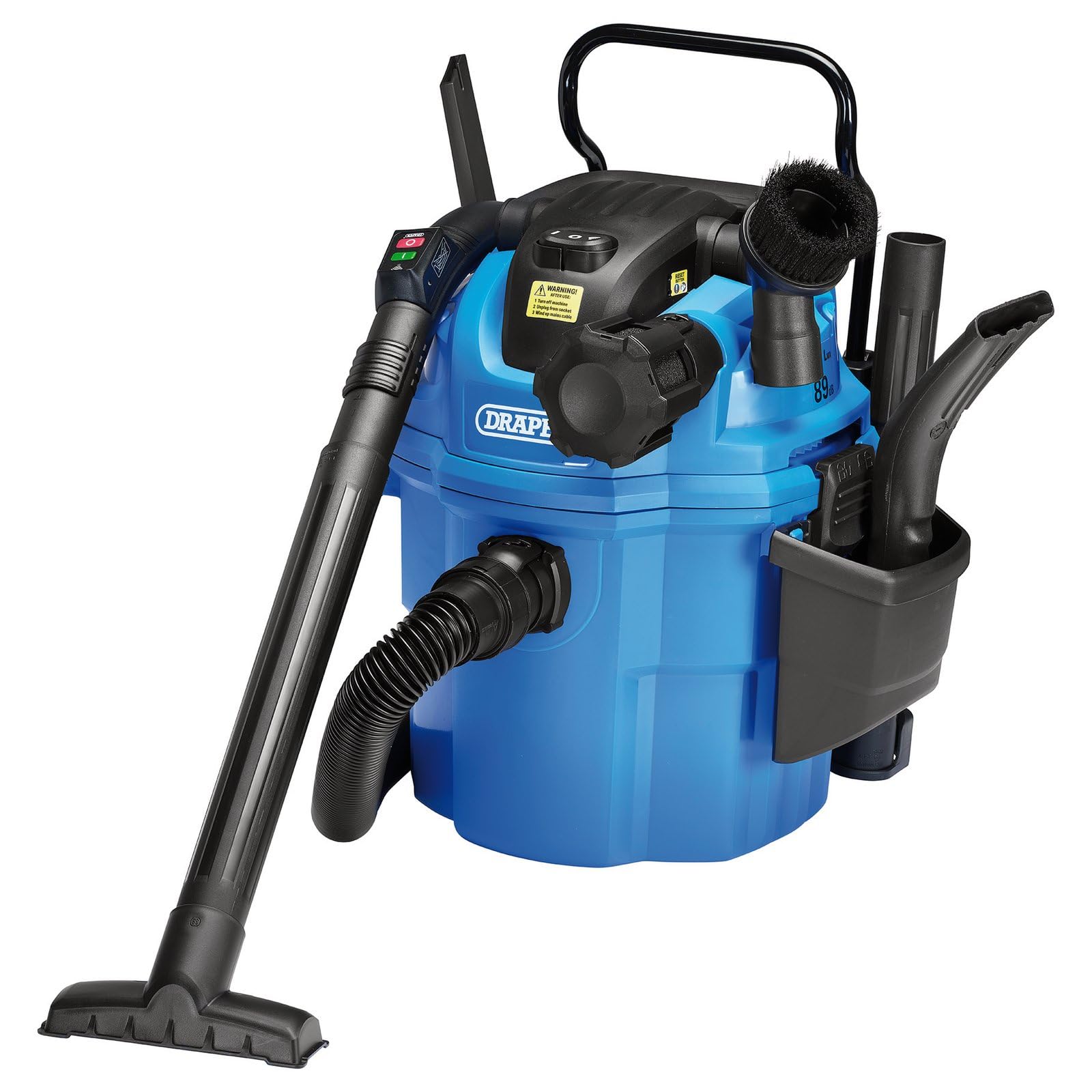Draper 36313 1500W 18L 230V Wall Mountable Wet and Dry Vacuum Cleaner with Remote Control