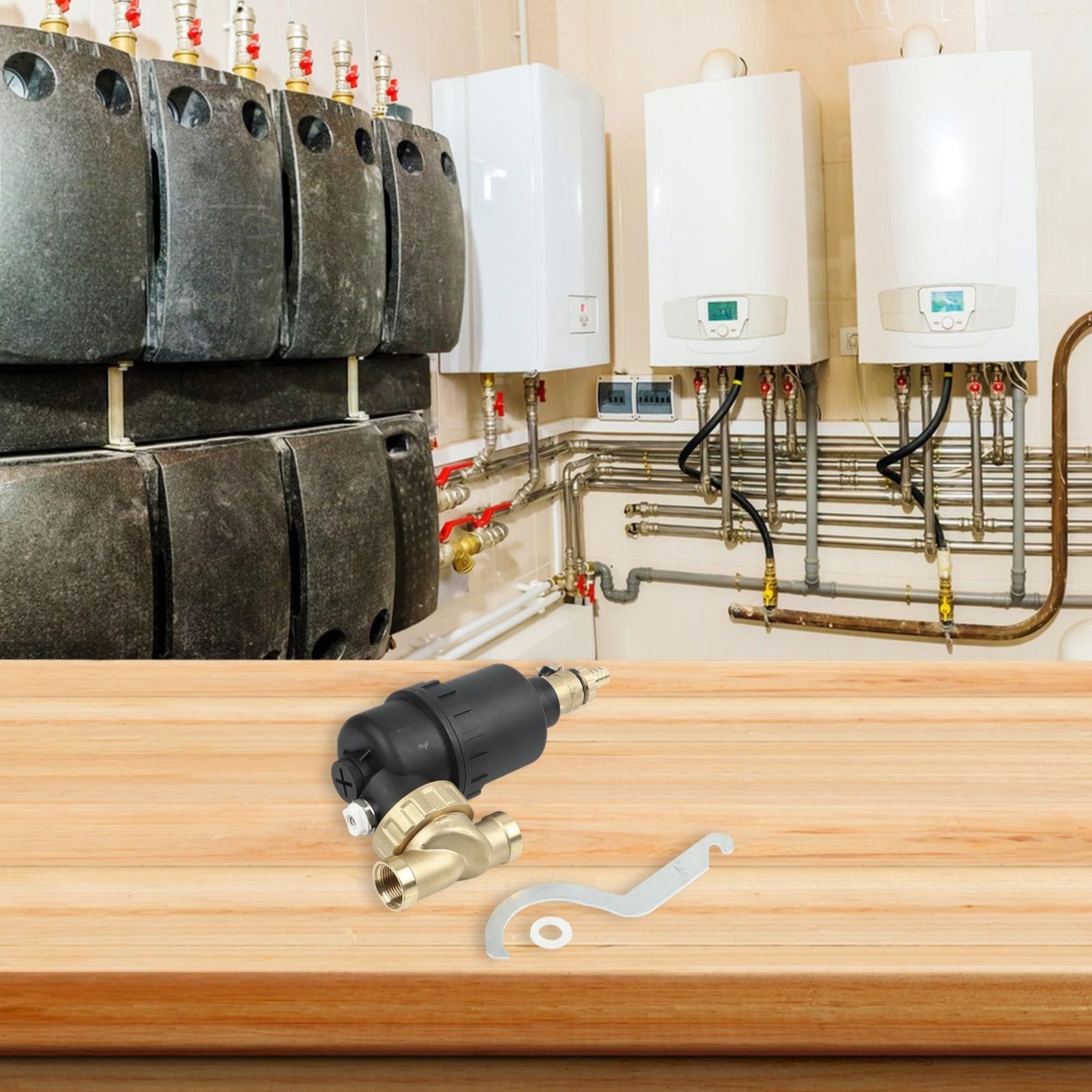 Sistema di filtrazione magnetico per caldaie senza requisiti elettrici e compatibilità con filettature standard (DN20)