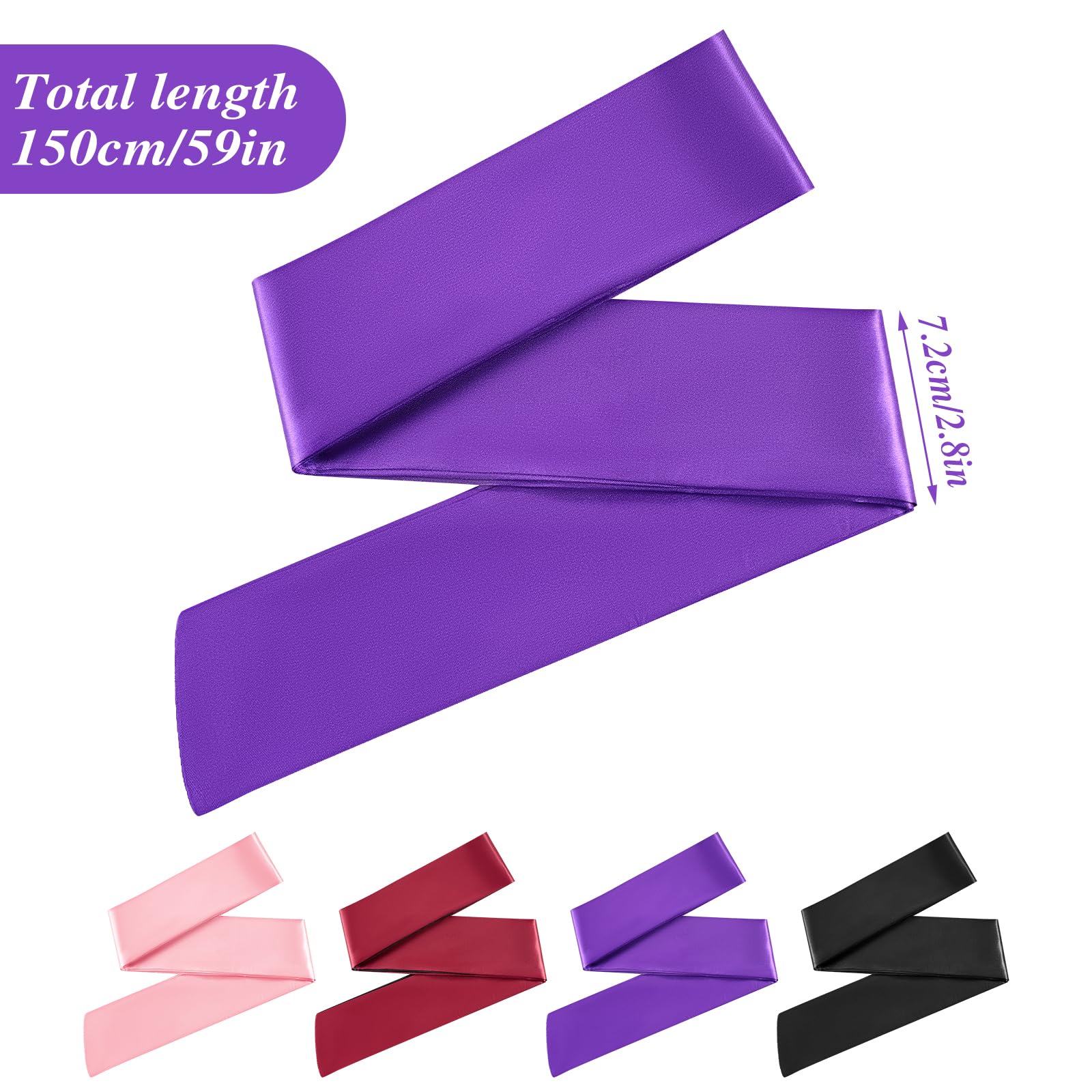 Oruola Lot de 4 Bandeaux pour les Yeux en Satin,Bandeau Yeux Nuit sexy pour les Adultes Couples Amoureu,Masque Oeil de Sommeil Satin doux pour le yoga,les voyages,la méditation,150 x 7 cm,Multicolore