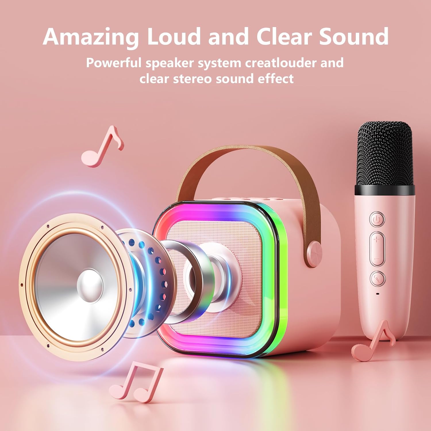 Mini Karaoke Machine for Kids Adults: Funny Christmas White Elephant Gifts Ideas - Image 2