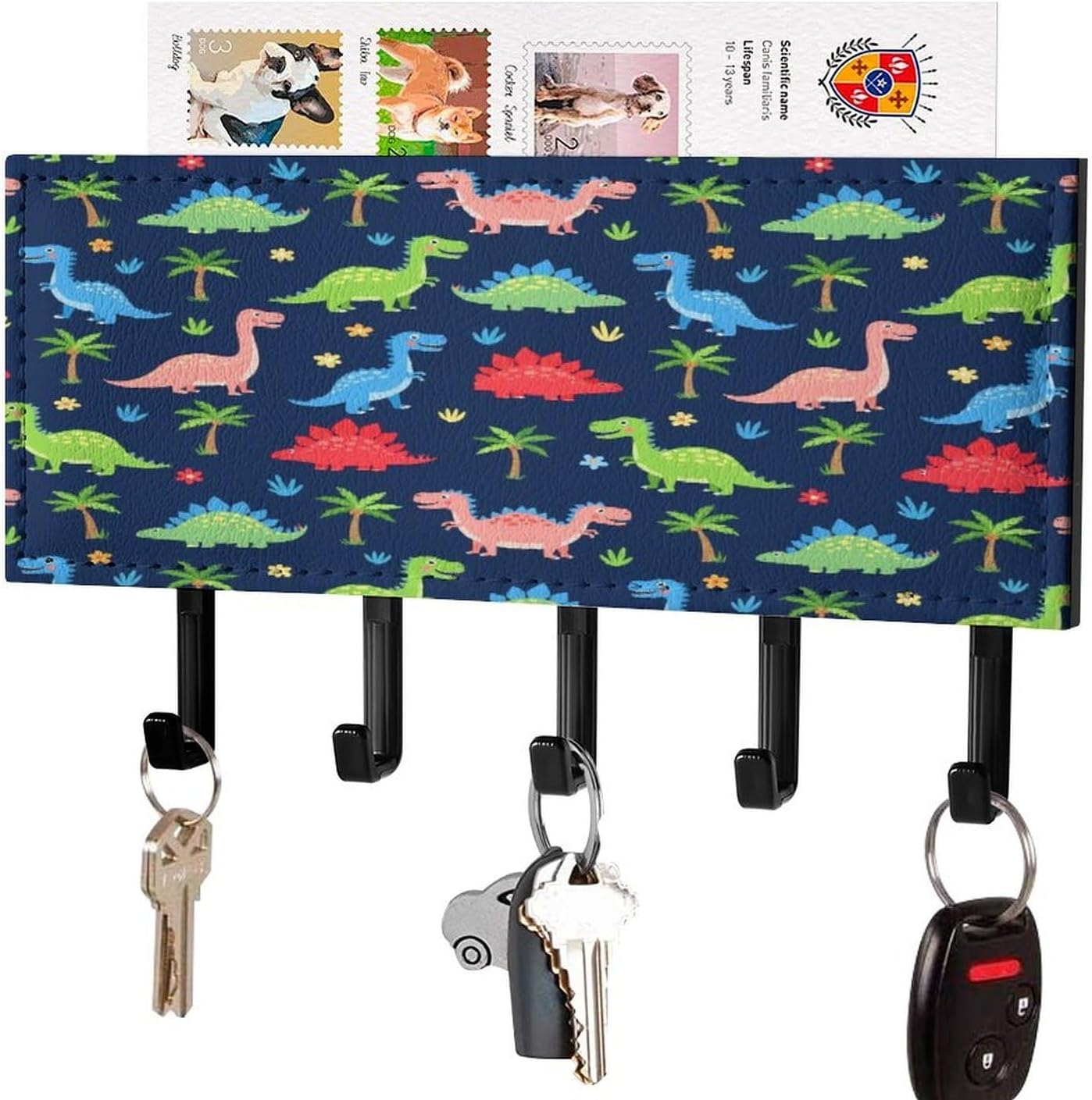 Wall Mount Decorative Cute Cartoon Funny Dinosaurs Keys Holder