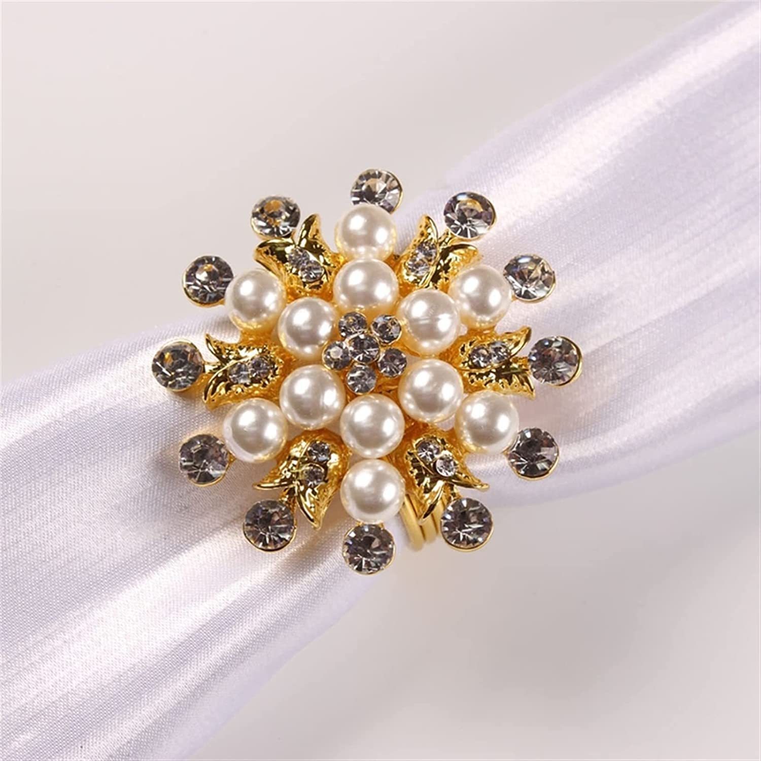 Porte-rondelles de Serviette Boucle/décorations de Table, Lot de 6 Supports en Strass for fête de Mariage, Maison, Cuisine, Table à Manger, Accessoires de Linge de Table