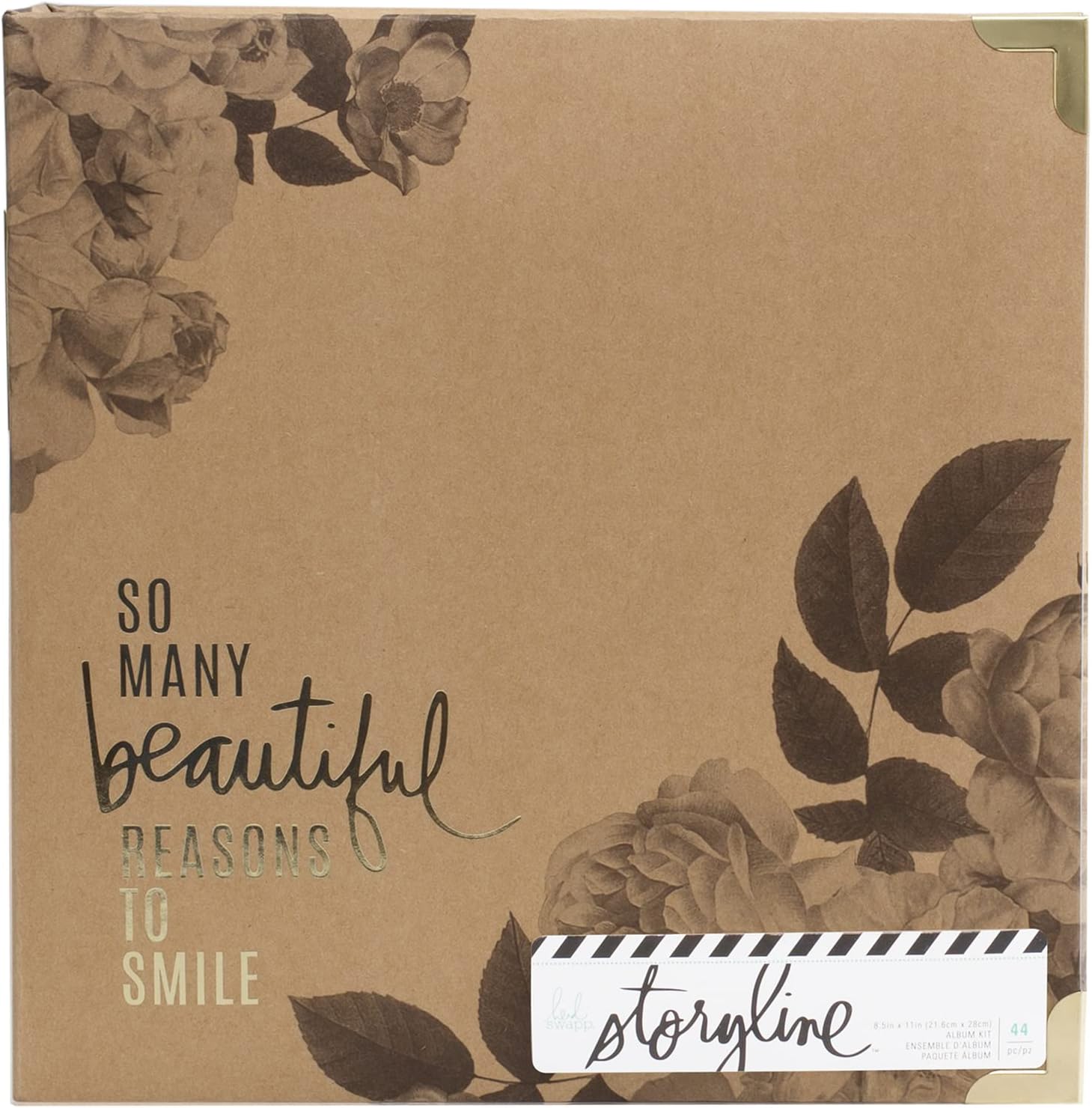 Heidi Swapp 313403 Album Storyline-D-Ring-8 x 11-Floral (44 Pieces), Multi