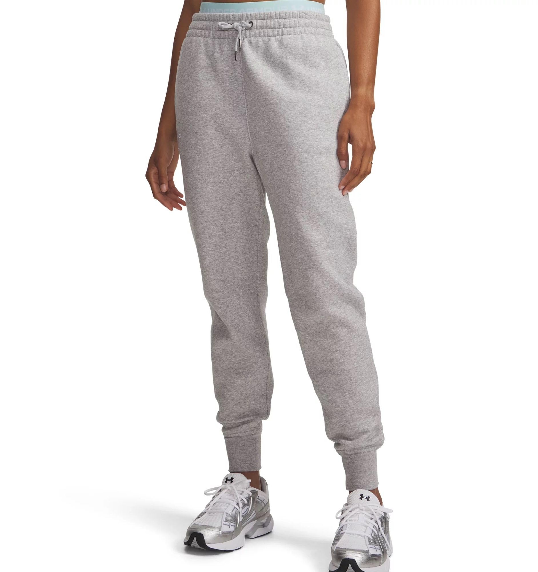 Under Armour UA Icon Fleece Jogger - Mod Gray Light Heather / / White - XS