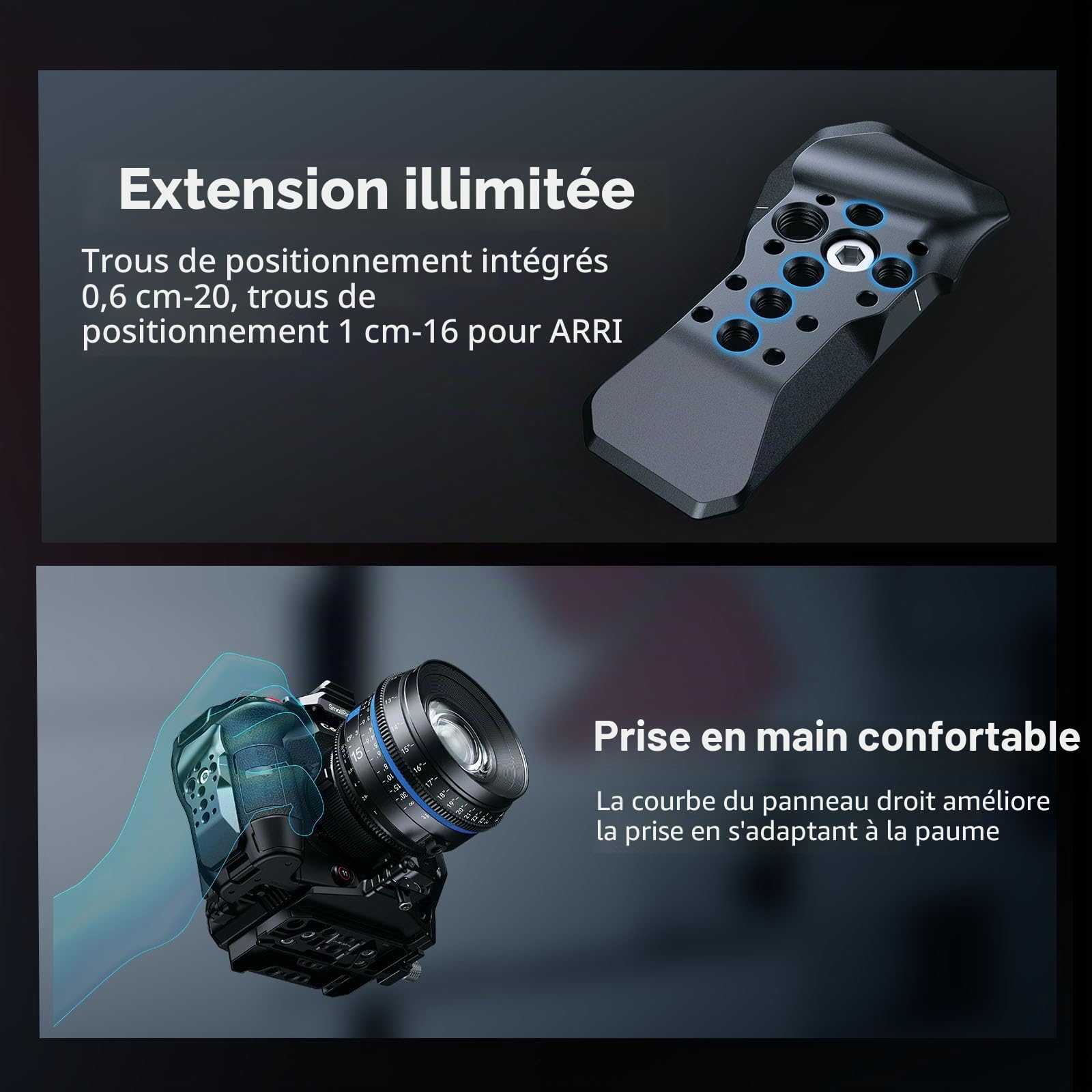 SMALLRIG Cage Kit pour Canon C80 Design modulaire avec plaque supérieure, latérale et inférieure, rail OTAN, support adaptateur d'objectif, pour pince HDMI, cage vidéo pour appareil photo avec griffe