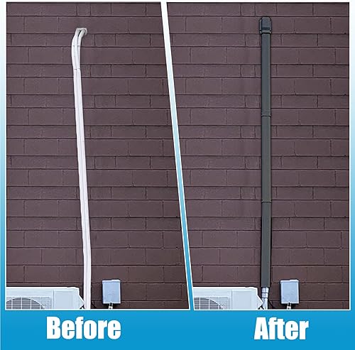 Miniatura 7 de Air Jade Juego de cubierta de línea para mini split, 4 pulgadas, 16.5 pies, kit decorativo de cubierta de línea de CA de PVC para aire acondicionado