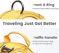 Vista 4 de Pawaii - Arnés para perro, sin tirones, con etiqueta de identificación, pechera ajustable con relleno suave y con asa de fácil control para perros