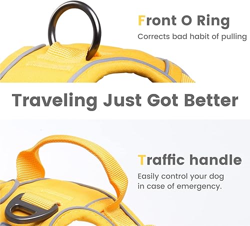 Miniatura 3 de Pawaii - Arnés para perro, sin tirones, con etiqueta de identificación, pechera ajustable con relleno suave y con asa de fácil control para perros