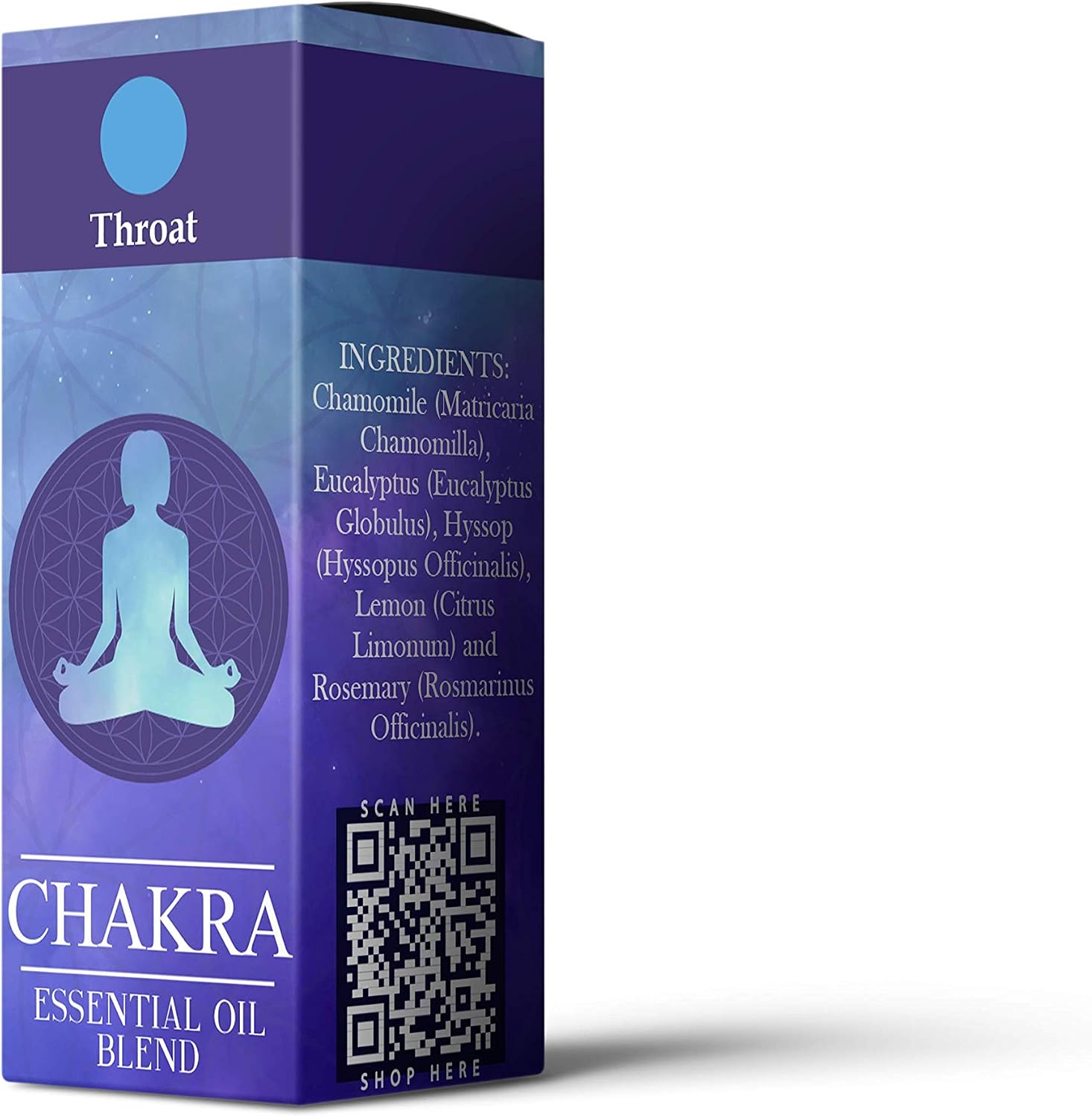 Mystix London | Throat Chakra | Pure & Natural Essential Oil Blend 10ml - for Diffusers, Aromatherapy & Massage Blends | Perfect as a Gift | Vegan, GMO Free