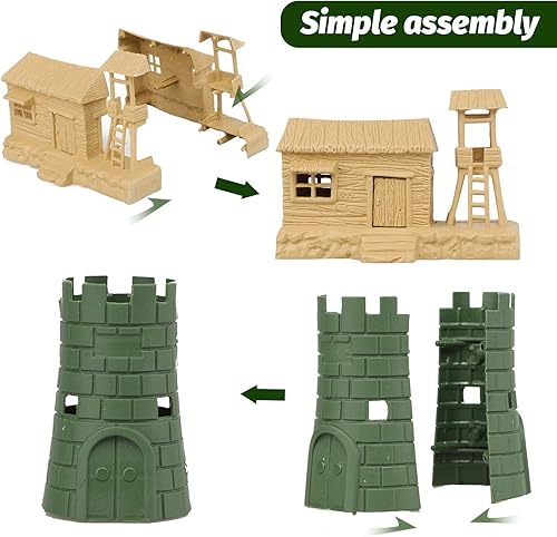 Miniatura 5 de TOY Life 95 piezas de juguetes del ejército para hombres, soldados de juguete para niños, figuras de acción de plástico, juego militar de soldado,