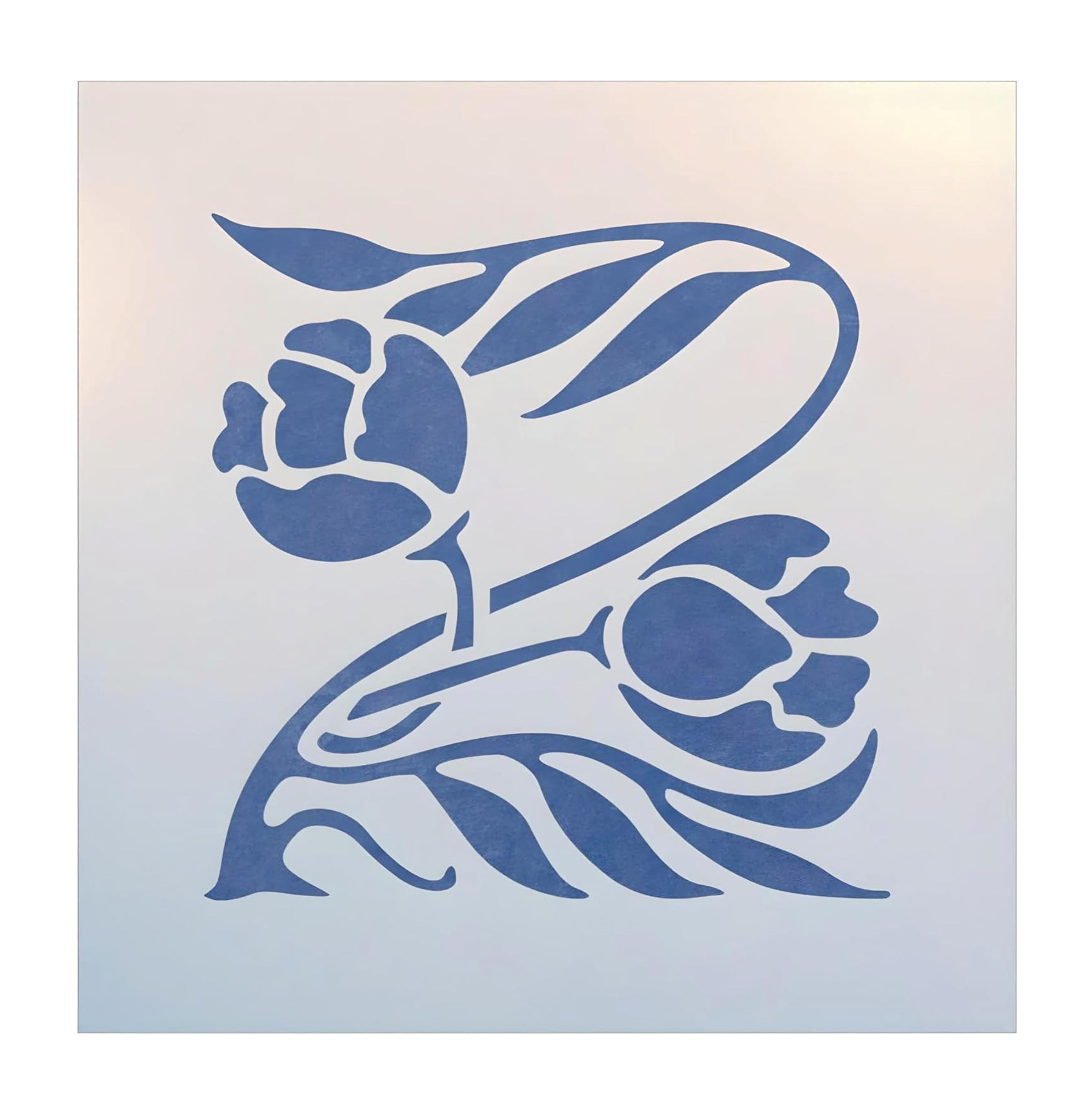 Art Nouveau 4 Stencil Template 5.2" x 5.3" for Wall Art, Furniture, Fabric & DIY Projects – Reusable Mylar Stencil with Elegant Curves for Home Décor & Painting Crafts – The Artful Stencil