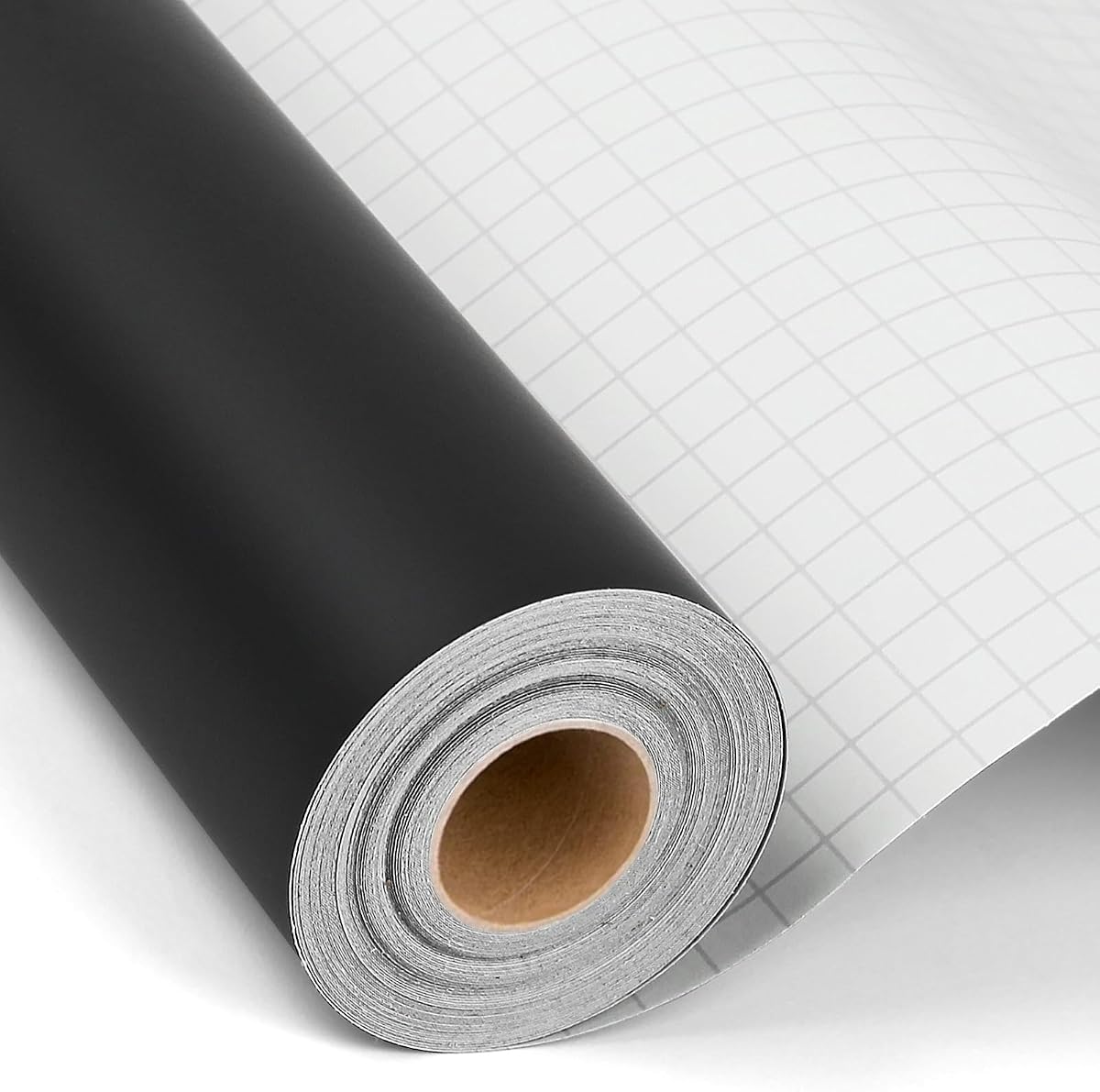 Rollo de vinilo permanente negro mate de 12'' x 42 pies - Rollo de vinilo adhesivo permanente para silueta, cortadores de camafeo, letreros, troqueladores artesanales, decoración del hogar,