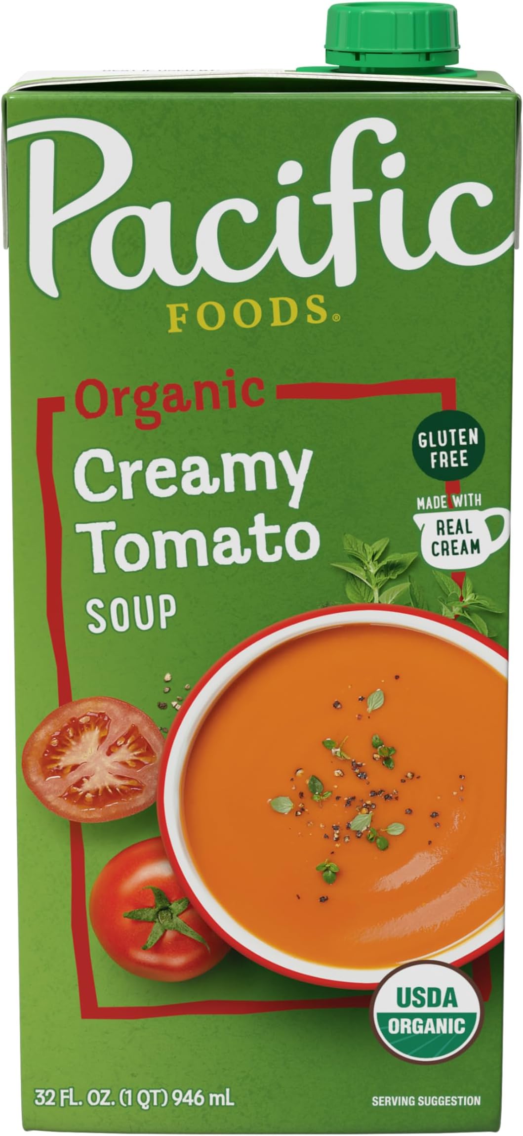 Organic Creamy Tomato Soup, 32 oz Carton