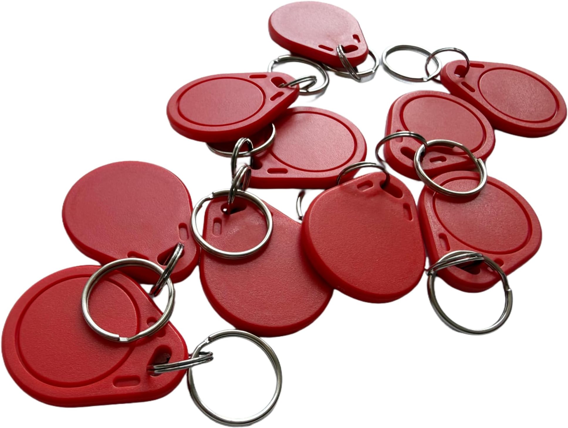 YARONGTECH 13.56mhz ISO14443A RFID 1K Fobs,Red Color ABS Waterproof Key (Pack of 10)