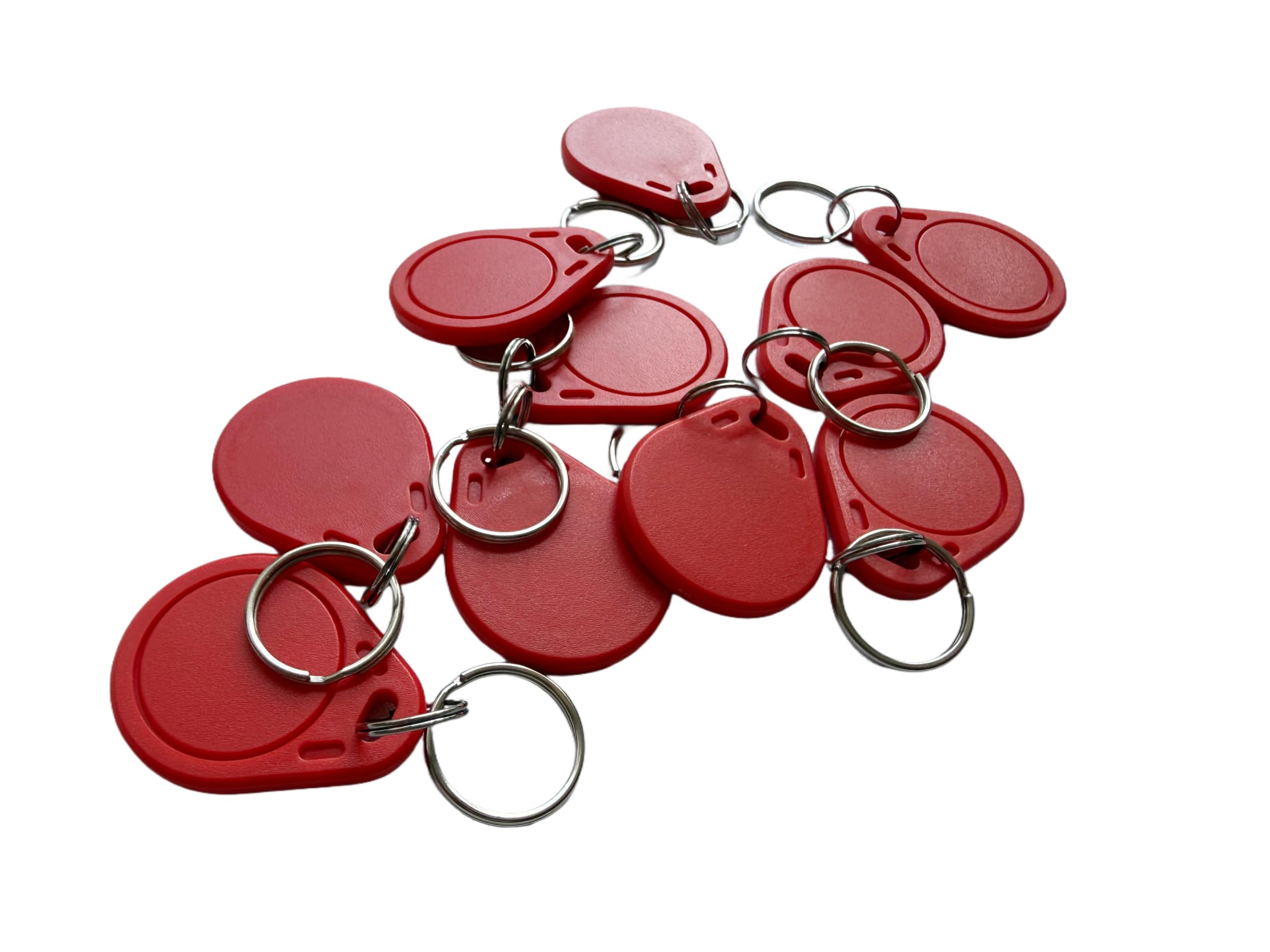 YARONGTECH 13.56mhz ISO14443A RFID 1K Fobs,Red Color ABS Waterproof Key (Pack of 10)