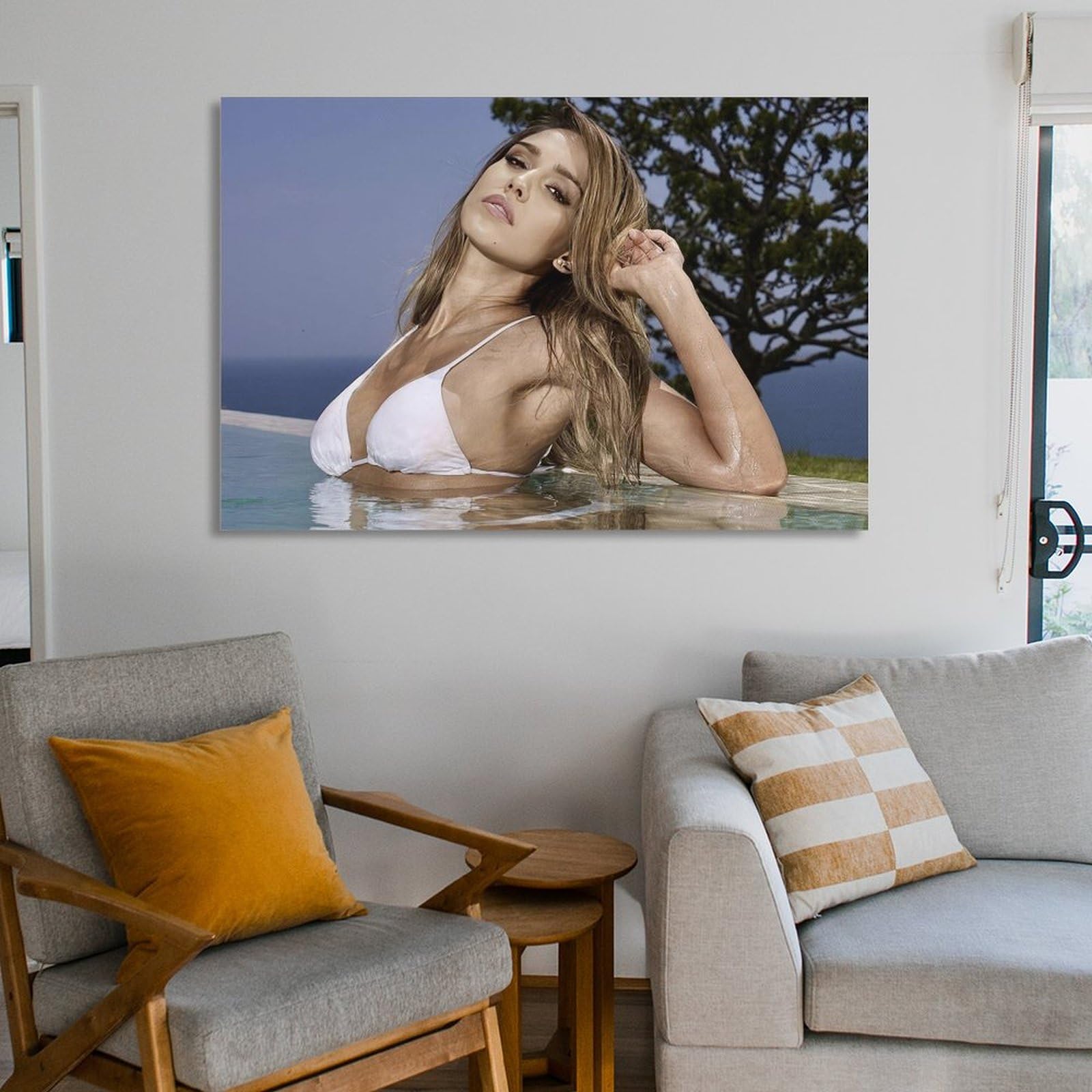 Jessica Alba Poster (26) Canvas Art Poster And Wall Art Picture