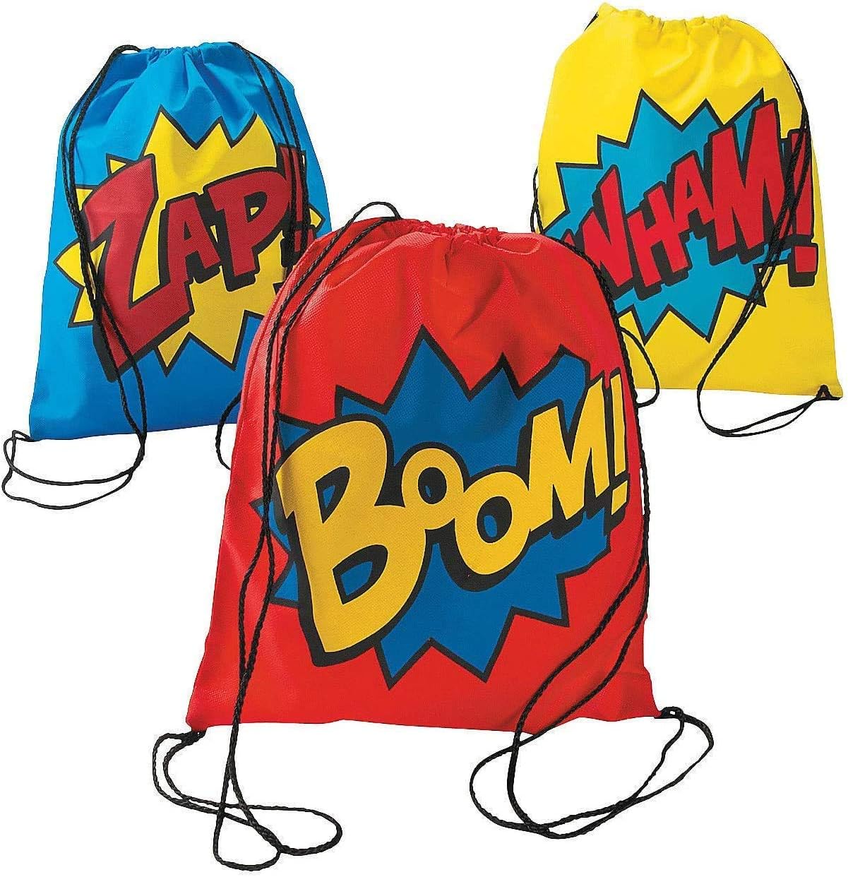 24 Superhero Drawstring Backpacks…
