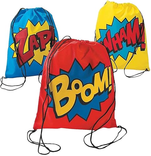 Mochilas con cordón de superhéroe