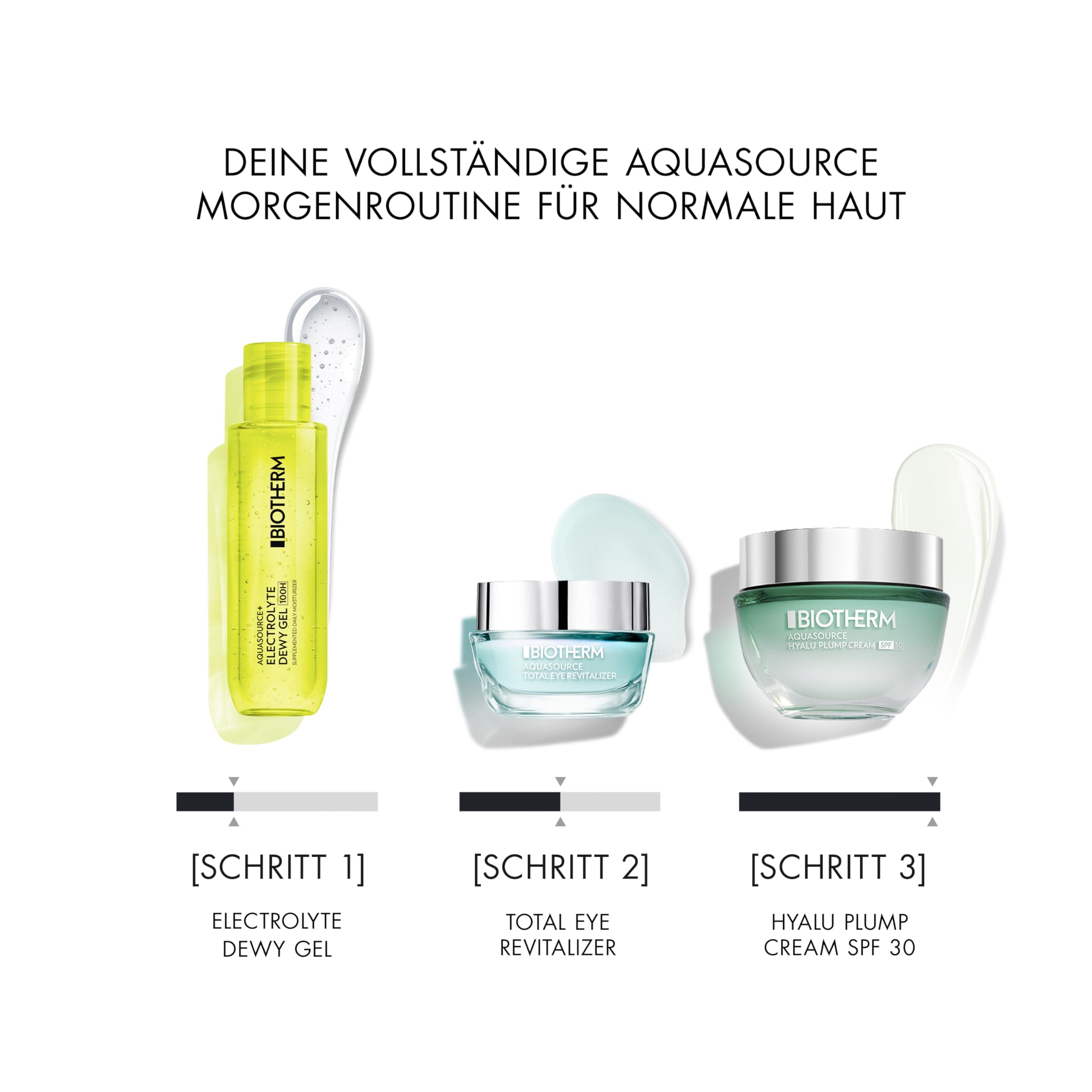 Biotherm Aquasource Hyalu Plump Cream LSF 30, feuchtigkeitsspendende Tagescreme mit hohem UV-Schutz, für aufgepolsterte Haut und 48h Hydratation, mit Hyaluronsäure-Duo & Biotech Plankton, 50 ml