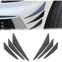 Pack-6 Front Bumper Lip Spoiler Splitter for Kia K5/K8 2019-2025, Car Exterior Canard Fins Air Knife Body Kit Decoration Trim Accessories,Carbon Fiber Black
