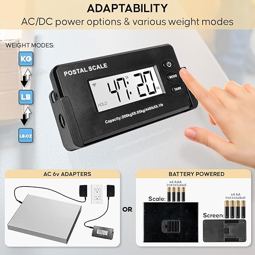 Báscula digital Arkscan S28 para envíos 397 lb con pantalla inalámbrica miniatura 3
