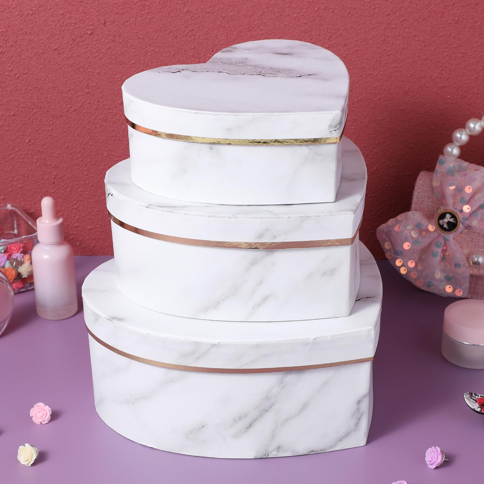 PACKOVE Herzförmige Schachteln Herzförmige Geschenkbox Geschenkverpackung Herz-Leckerei-Box Valentinstag-Geschenkboxen Als