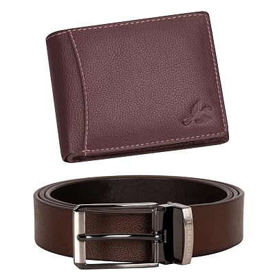 HORNBULL Smart Combo Gift Set for Men | Brown Wallet and Brown Belt Mens Combo | RFID Mens Wallet BW9295